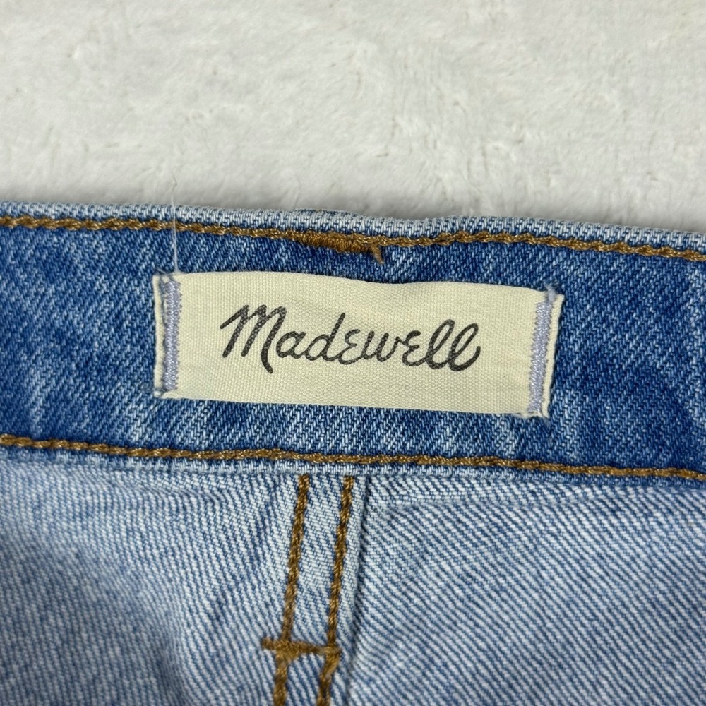 Madewell High Rise Denim Cuffed Shorts Light Wash Blue 26 Womens - Picture 3 of 10